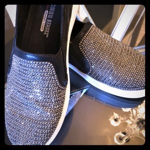 Rhinestoned Sketcher Loafer 7.5
